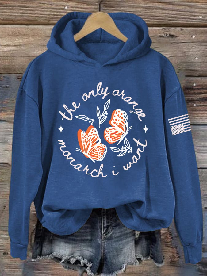 🔥Buy 3 Get 15% Off🔥Retro The Only Orange Monarch I Want Monarch Butterflies Print Hoodie