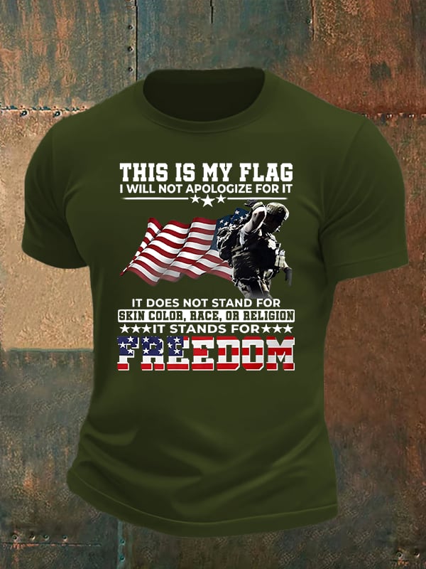 Men's THIS IS MY FLAG Print T-Shirt