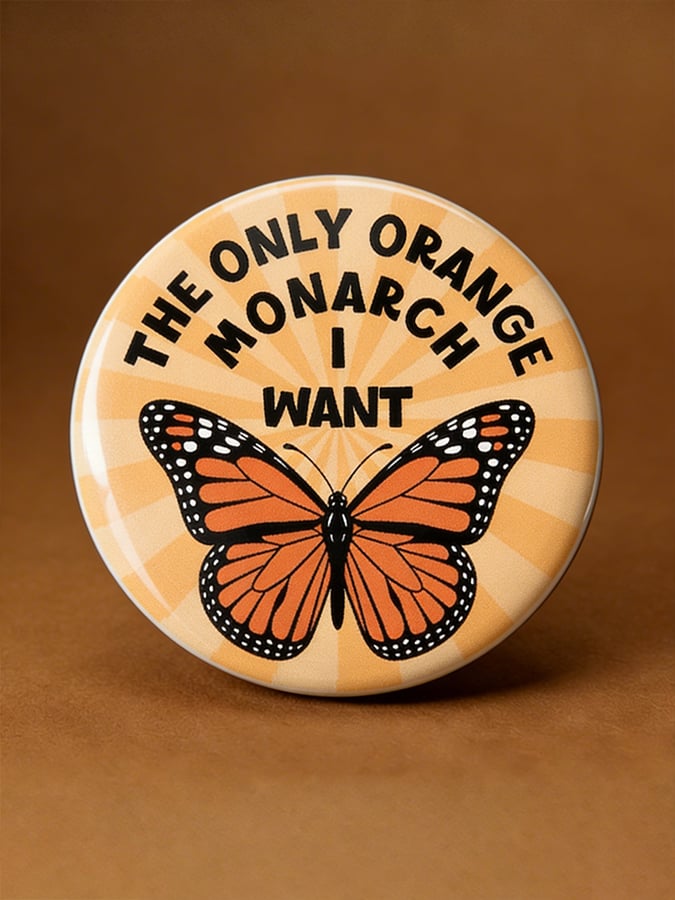 🔥Buy 3 Get 15% Off🔥"The Only Orange Monarch I Want" Pattern Printed Brooch