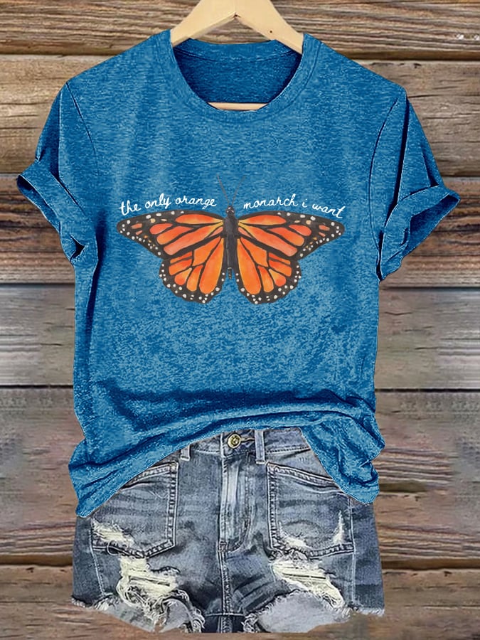 🔥Buy 3 Get 15% Off🔥Retro We Only Need One Monarch And It's A Butterfly Print T-Shirt