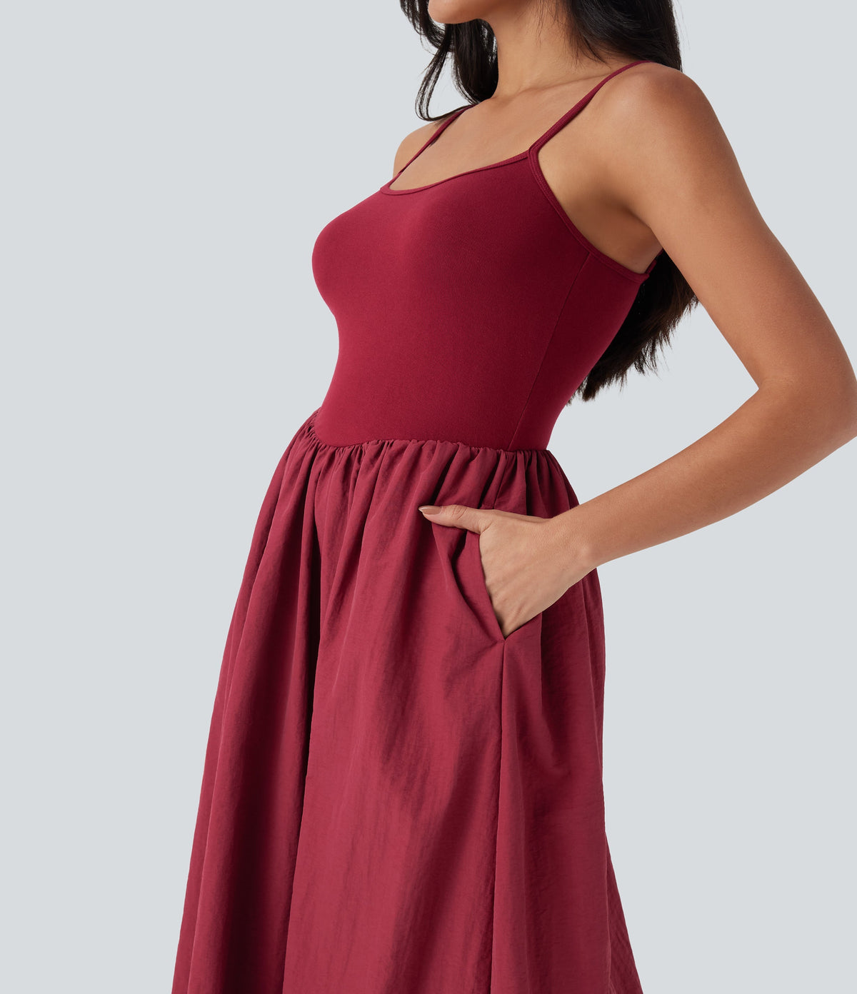 Maxi Casual Slip Dress with Pockets