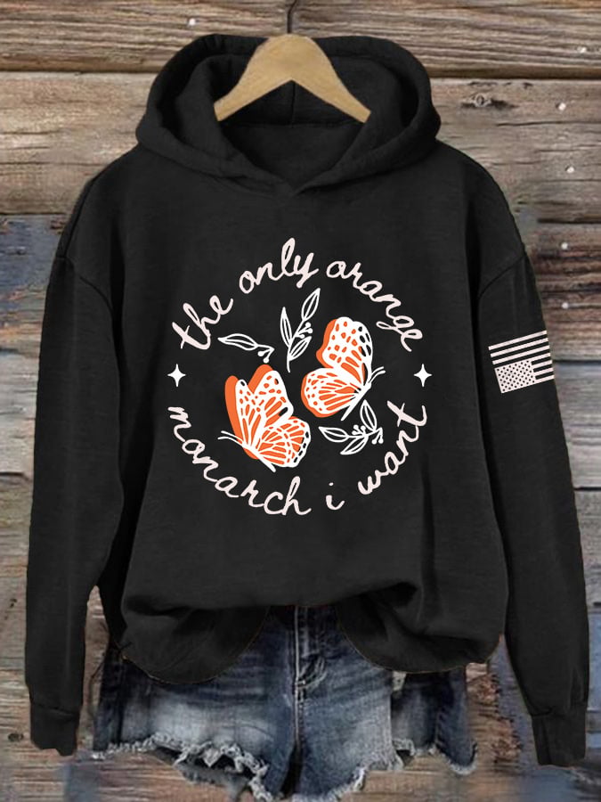 🔥Buy 3 Get 15% Off🔥Retro The Only Orange Monarch I Want Monarch Butterflies Print Hoodie