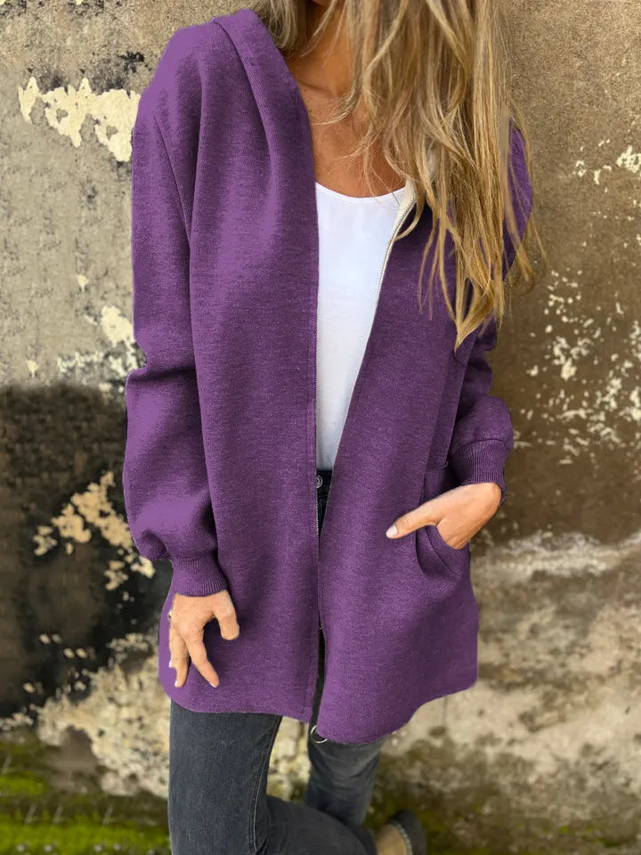 CLEARANCE SALE🔥 Round Neck Zipper Long Sleeve Casual Jacket