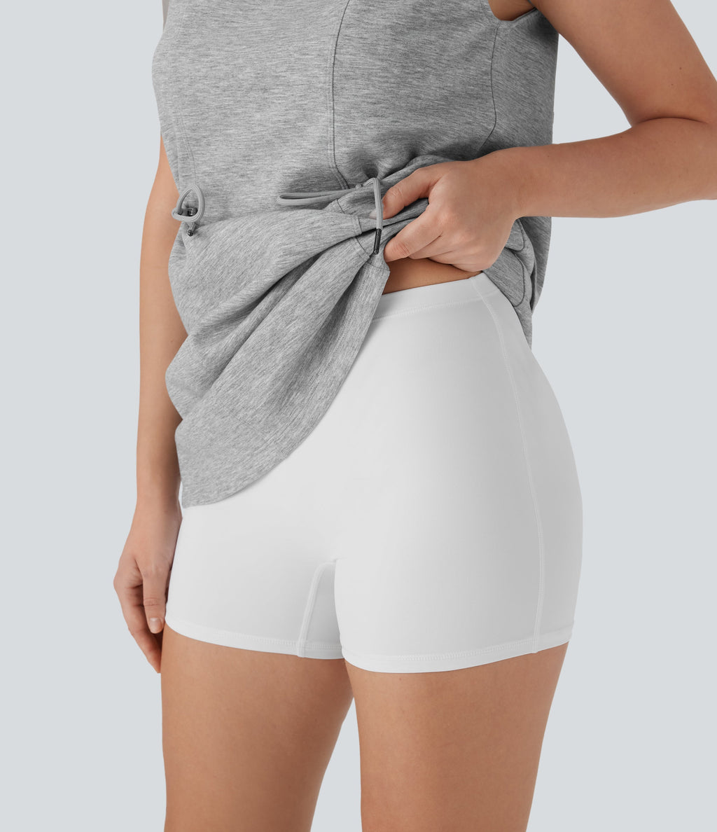 Sleeveless Drawstring 2 Piece Mini Golf Active Dress