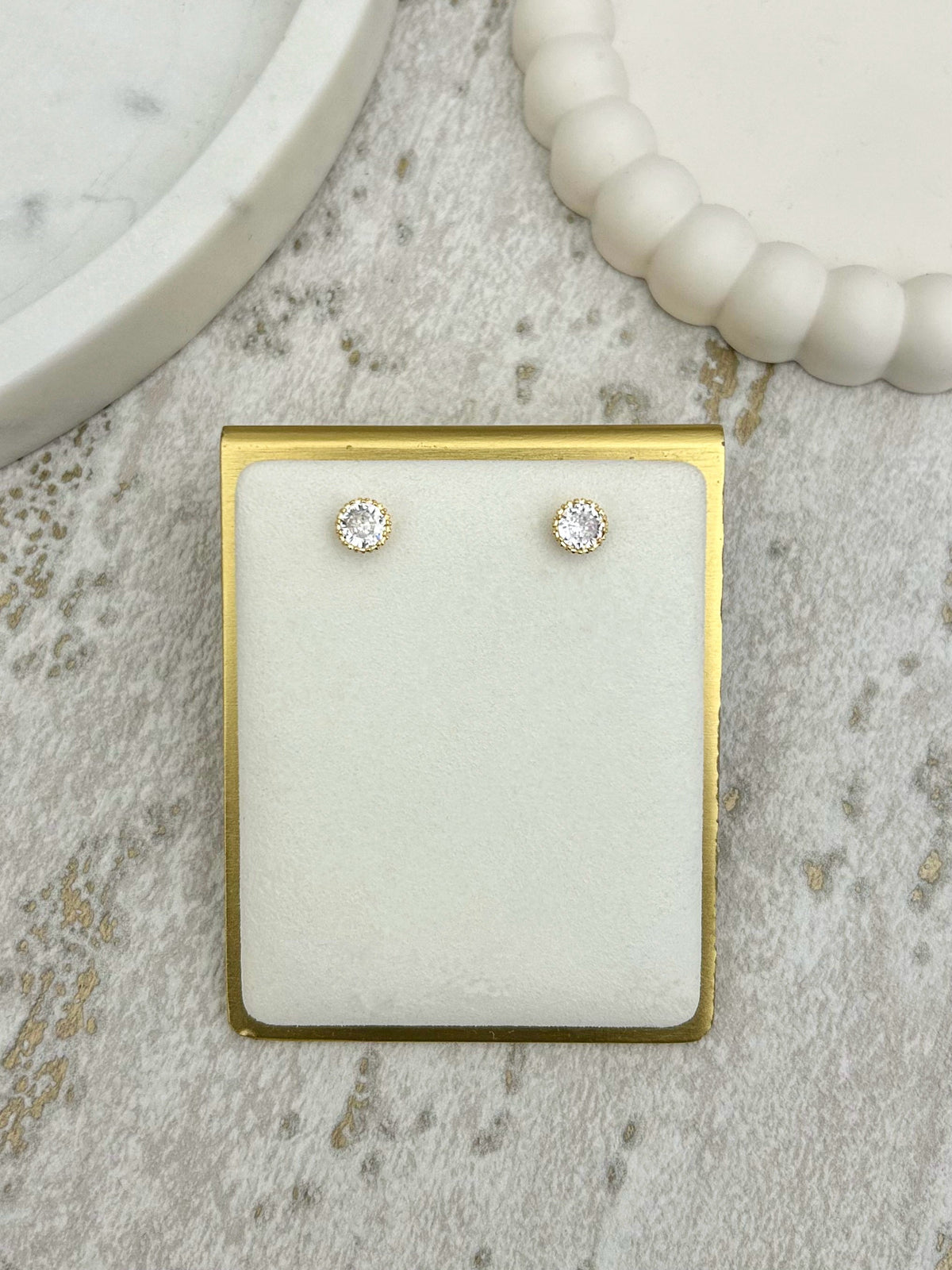 Diamante Small Stone Studs (2 Colours)