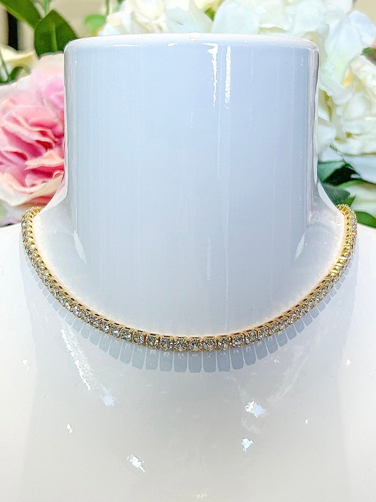 Square Studded Tennis Necklace (2 Colours)