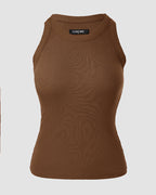ChicMe Built-in Bra Ribbed Round Neck Tank Top