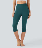 Seamless Flow High Waisted Scrunch Yoga Pedal Pusher Leggings