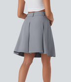 Mid Rise A-Line Mini Casual Skirt