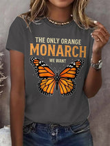 🔥Buy 3 Get 15% Off🔥Retro The Only Orange Monarch We Want Print T-Shirt