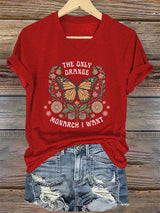 🔥Buy 3 Get 15% Off🔥Women's The Only Orange Monarch I Want Print T-shirt