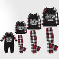 Christmas Family Matching Pajamas-Red and Gray Plaid Pjs set with Christmas Slogan Print