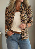 New Arrivals🔥 Casual Lapel Pocket Leopard Print Jacket