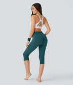 Seamless Flow High Waisted Scrunch Yoga Pedal Pusher Leggings