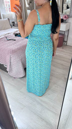 Jolie Elasticated Bust Button Detail Floral Print Dress