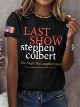 🔥Buy 3 Get 15% Off🔥Retro Last Show 05.21.2026 The Night The Laughter Died After The Opening Monol, Hopefully People Laughed During The Show Print T-Shirt