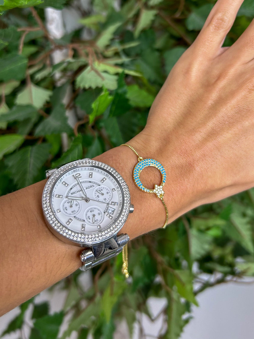 Gold Moon & Star Bracelet