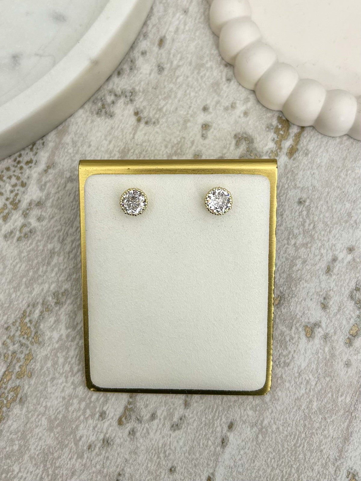 Diamante Large Stone Studs (2 Colours)