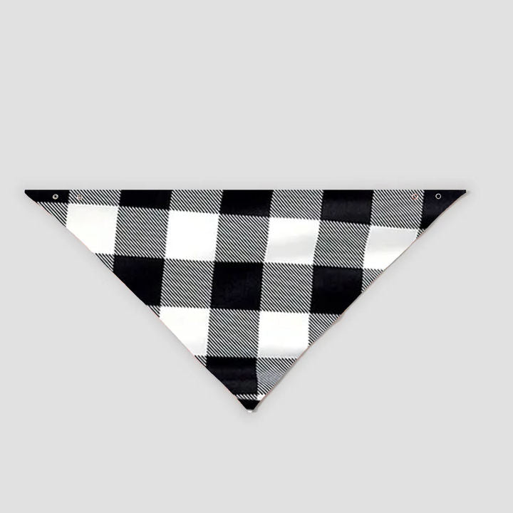 2025 Family Christmas Text Print Black Long Sleeve Top with Black And White Plaid Pants Family Matching Pajamas