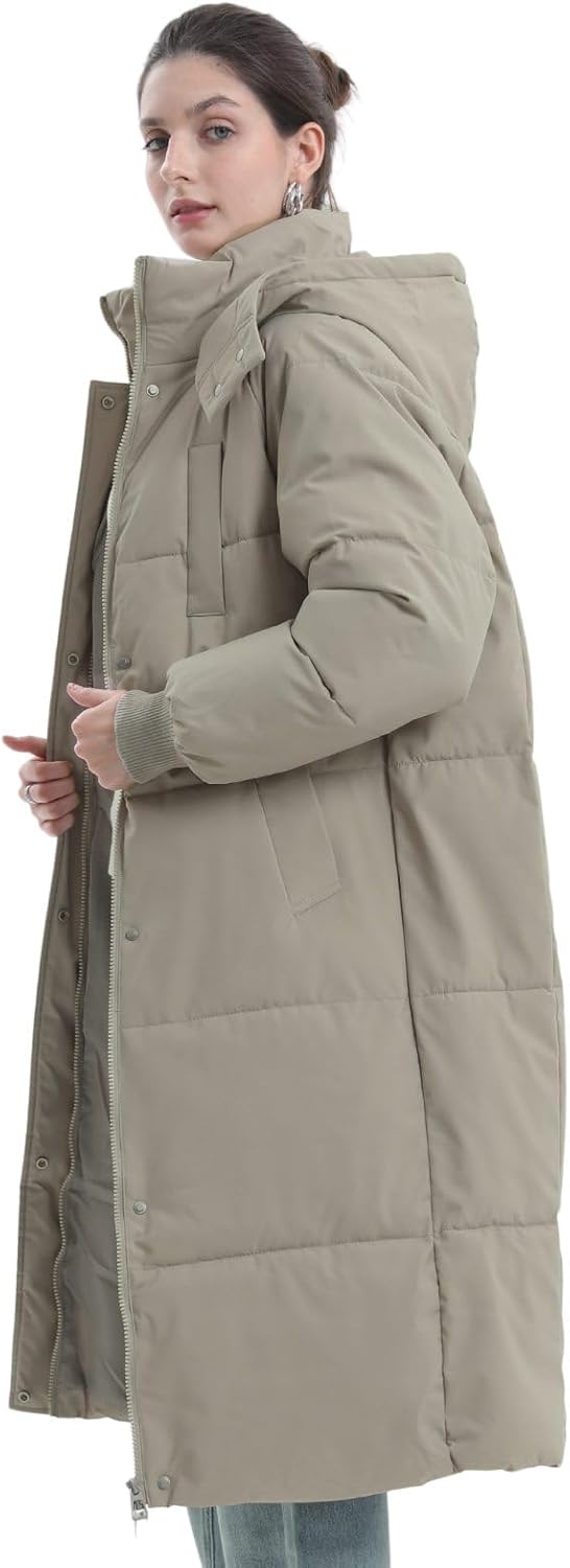 Long Puffer Jacket for Women,2024 Thickened Winter Coat Hooded with Deep Pockets, Ladies Warm Winter Jacket