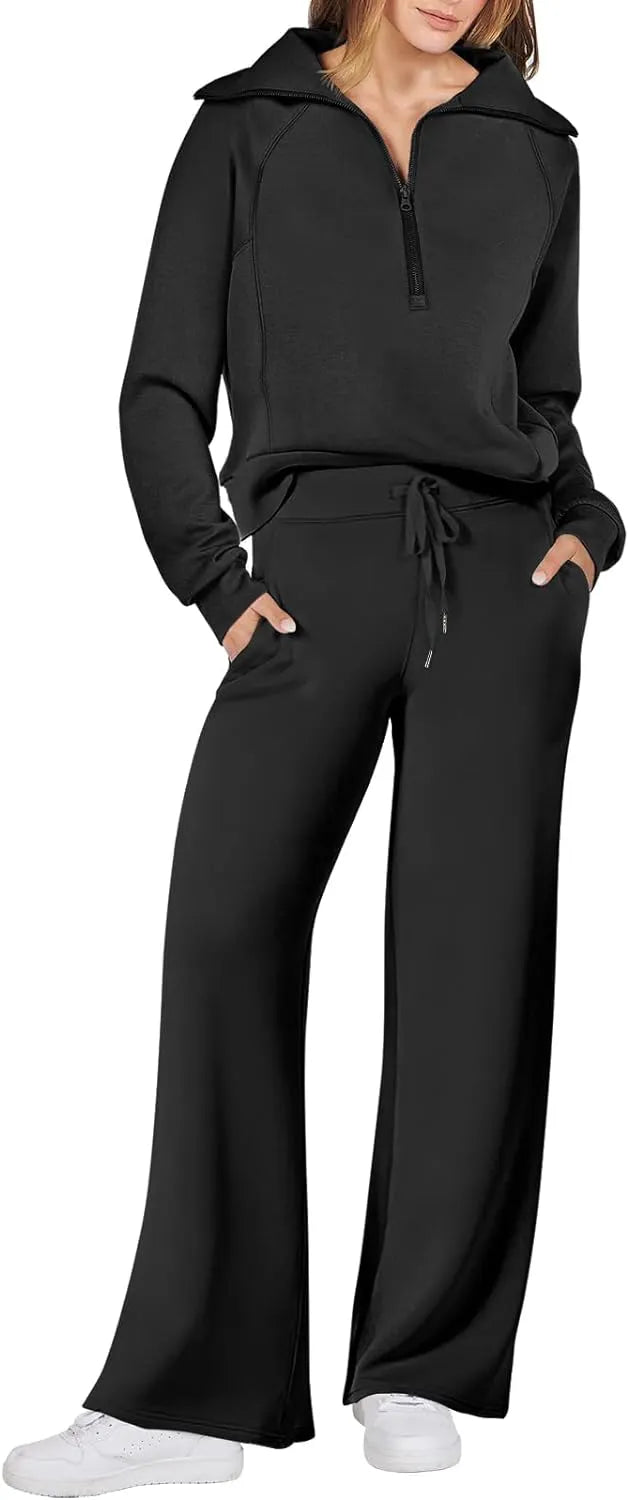 2024 Fall Trendy Outfits Oversized Two Piece Sweatsuit