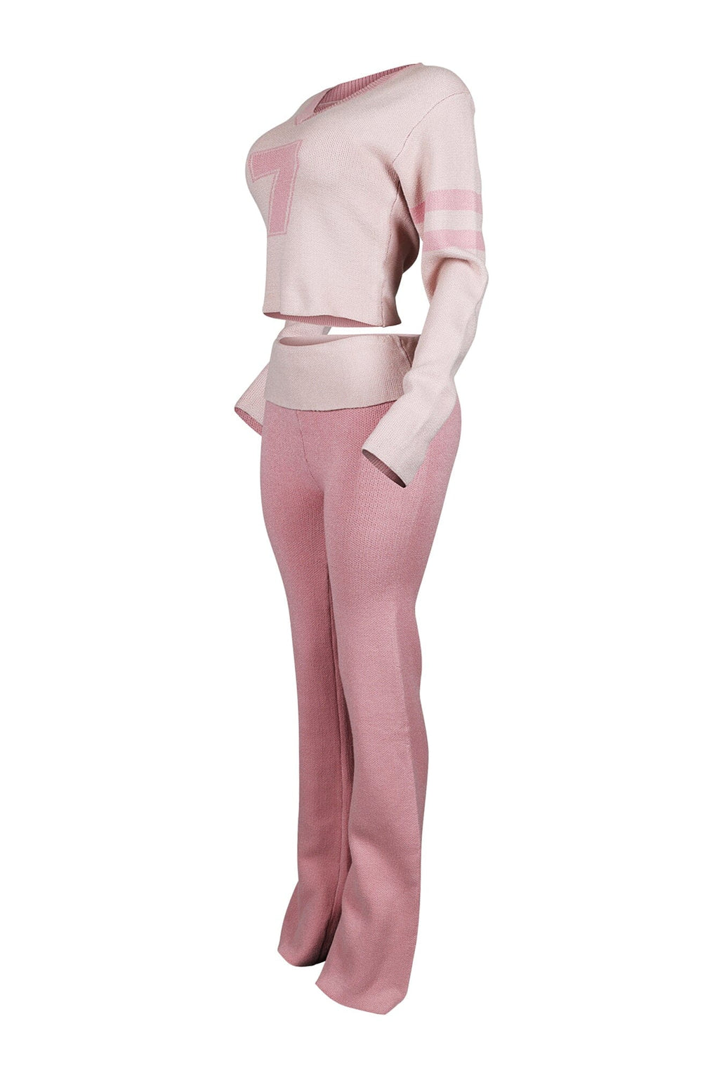 Elana Knit Graphic Top & Pants SET