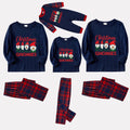 Christmas Family Matching Pajamas-Navy & Red Plaid Pjs Set with "Christmas With My Gnomies" Print