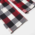 "2025 Family Christmas" Letter Print Red & Black & Grey & White Plaid Family Matching Pajamas