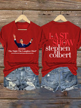 🔥Buy 3 Get 15% Off🔥V-Neck Retro Last Show 05.21.2026 The Night The Laughter Died After The Episode Ended. Hopefully People Laughed During The Show Print T-Shirt