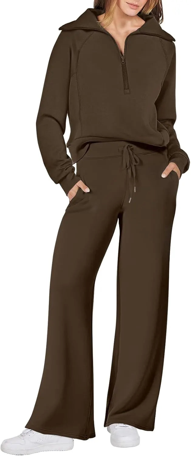 2024 Fall Trendy Outfits Oversized Two Piece Sweatsuit