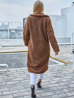 RAOGE Jackets for Women Jackets - Single Button Teddy Midi Coat