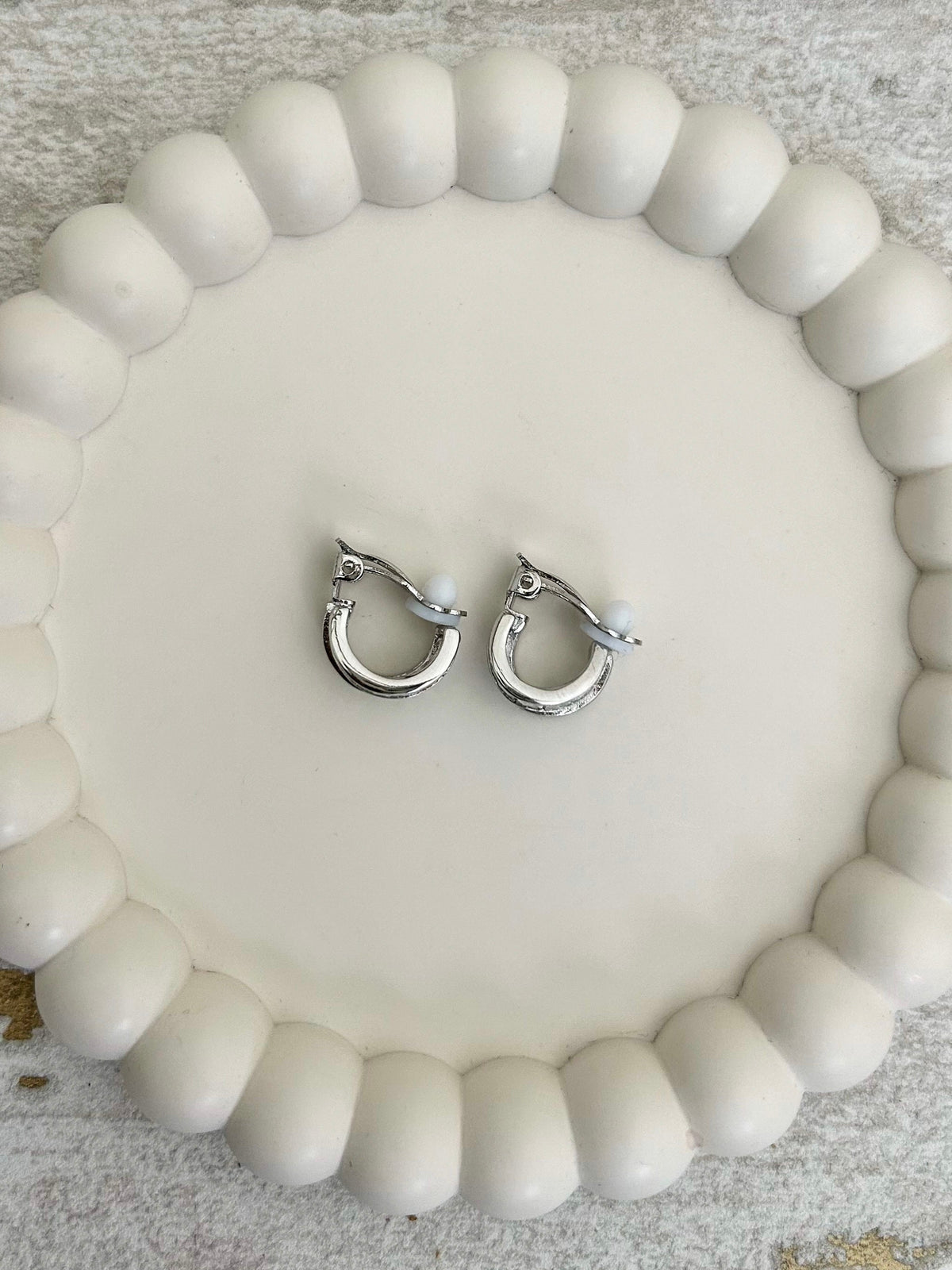 Diamonte Double Hoop Clip on's