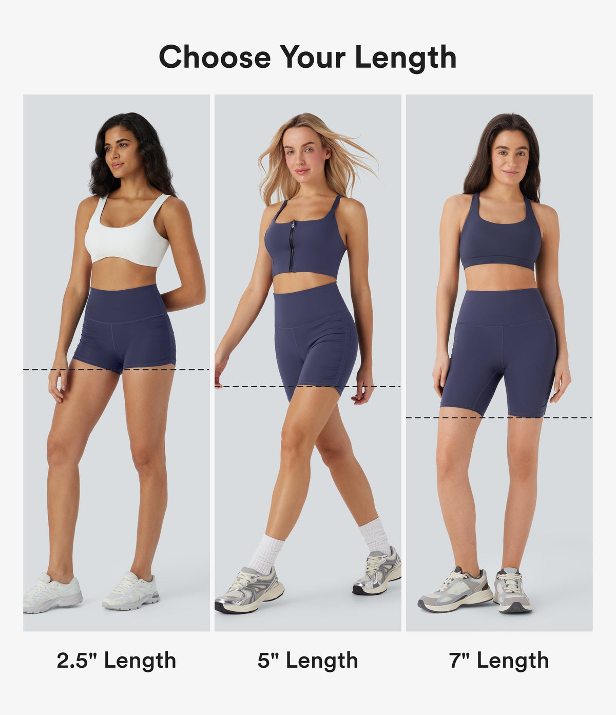 SoftlyZeroTM QuickDry SoCinched High-Waisted Tummy-Control Ruched Running Biker Shorts 5''