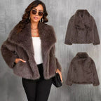 Winter pre-sale for women's fur coat, plush lining, soft collar