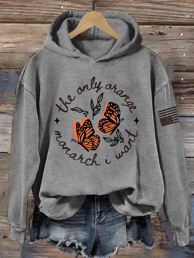 🔥Buy 3 Get 15% Off🔥Retro The Only Orange Monarch I Want Monarch Butterflies Print Hoodie