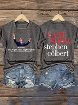 🔥Buy 3 Get 15% Off🔥V-Neck Retro Last Show 05.21.2026 The Night The Laughter Died After The Episode Ended. Hopefully People Laughed During The Show Print T-Shirt