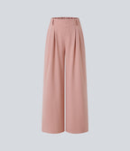FlexTM High Waisted Side Pocket Wide Leg Waffle Work Pants