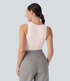 Seamless Flow V Neck Sleeveless Work Shapewear Bodysuit-Easy Peezy Edition