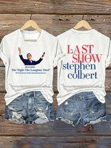 🔥Buy 3 Get 15% Off🔥V-Neck Retro Last Show 05.21.2026 The Night The Laughter Died After The Episode Ended. Hopefully People Laughed During The Show Print T-Shirt