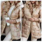 Women's Winter Warm Hooded Coat in Mid-Length