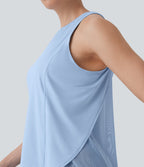 Crossover Contrast Mesh Yoga Sports Top