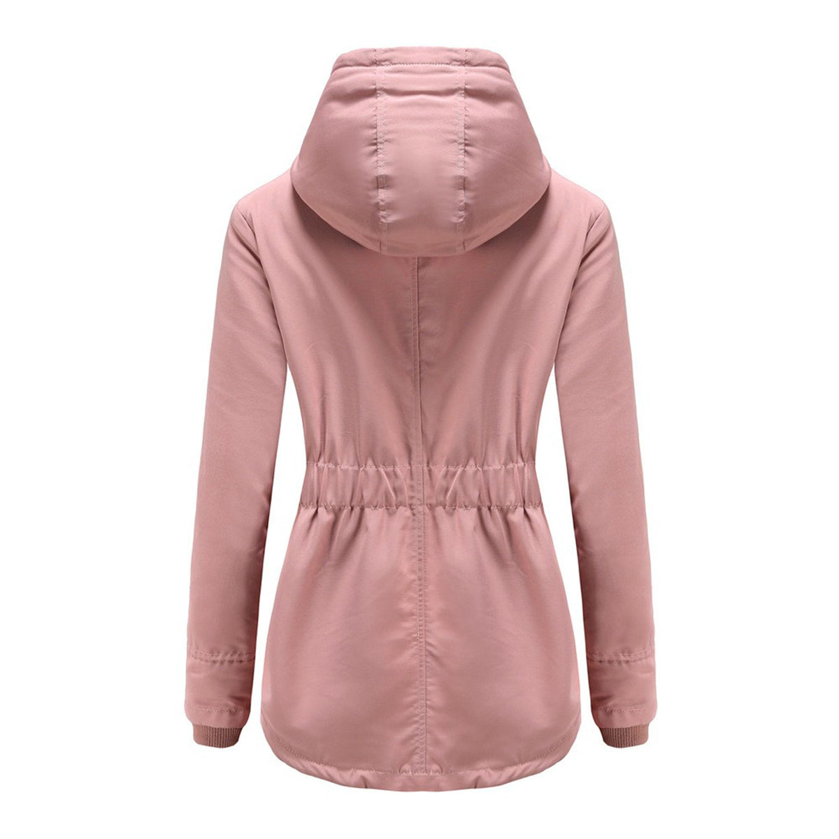 DGHM-JLMY 1/2 Pack Women's Windproof Waterproof Cotton Coats Fashion Warm Hooded Outerwear Solid Thick Fleece Jacket