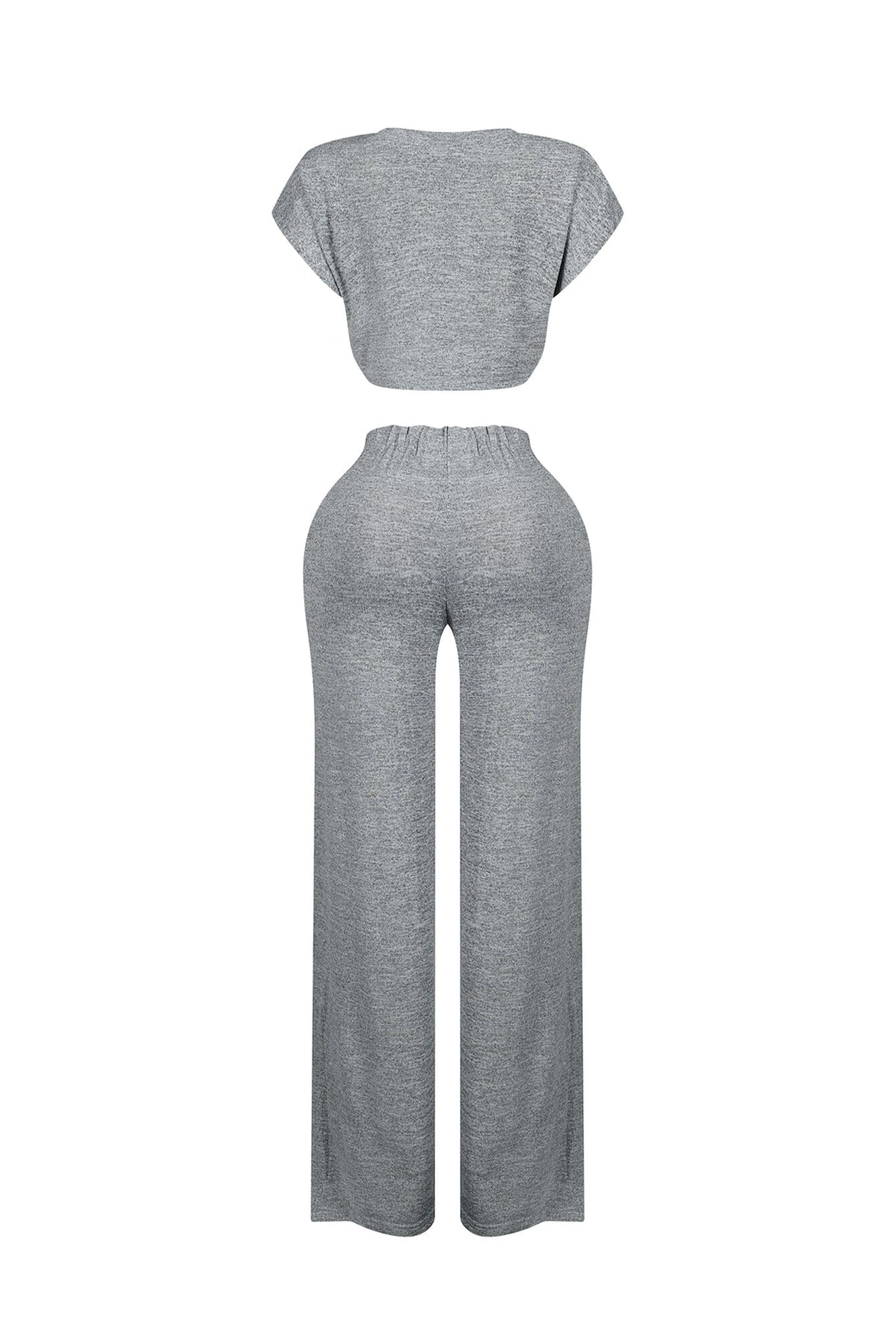 Soda Short Sleeve Crop Top & Pants SET