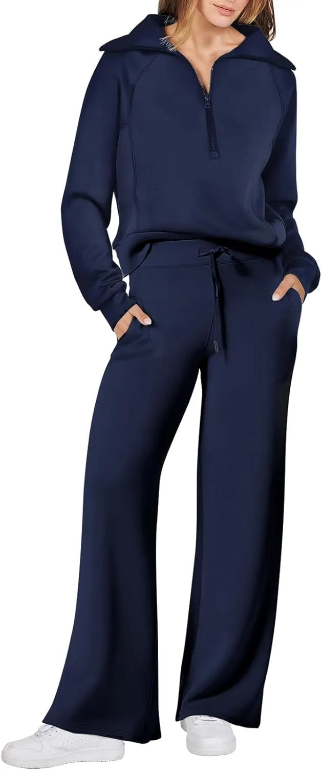 2024 Fall Trendy Outfits Oversized Two Piece Sweatsuit