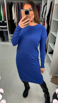 Adrienne Plain Front Pocket Jumper Dress