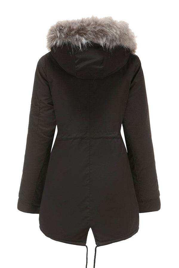 Fur Collar Fleece Coat