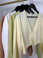 CAPRI - Cropped Shirt (Lemon)