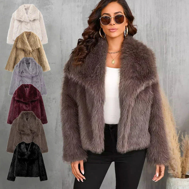 Winter pre-sale for women's fur coat, plush lining, soft collar