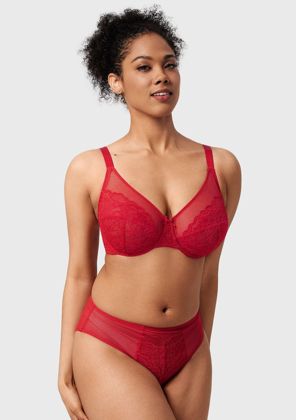 Enchante Unlined Non-padded Lace Underwire Bra