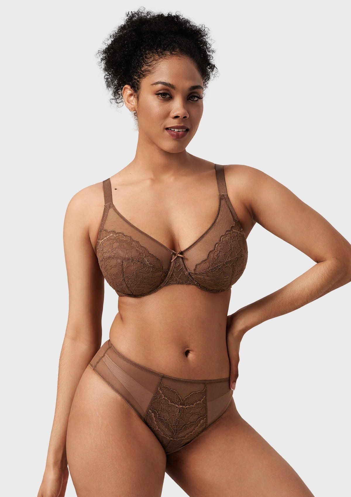 Enchante Unlined Non-padded Lace Underwire Bra